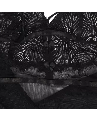 SUBBLIME - BABYDOLL  BRETELLES EN DENTELLE RÉGLABLES NOIR L/XL