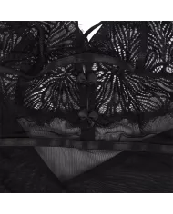 SUBBLIME - BABYDOLL  BRETELLES EN DENTELLE RÉGLABLES NOIR L/XL