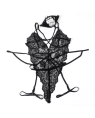 SUBBLIME - COSTUME DE POLICE CORPS EN DENTELLE NOIR S/M SUBBLIME - COSTUME DE POLICE CORPS EN DENTELLE NOIR S/M