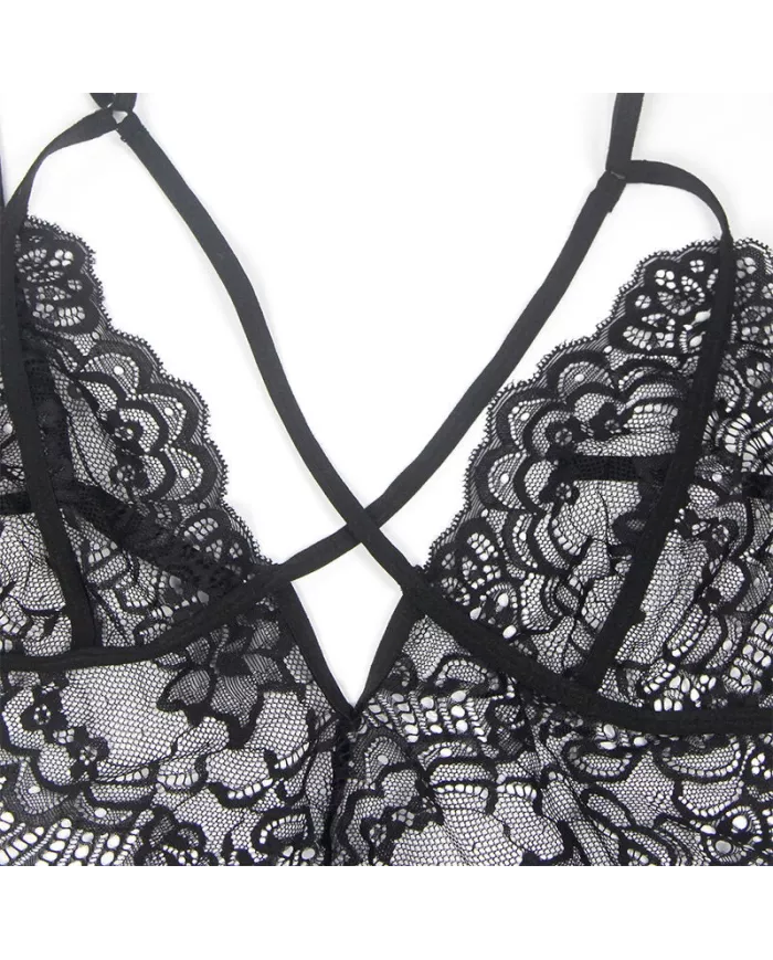 SUBBLIME - COSTUME DE POLICE CORPS EN DENTELLE NOIR L/XL SUBBLIME - COSTUME DE POLICE CORPS EN DENTELLE NOIR L/XL