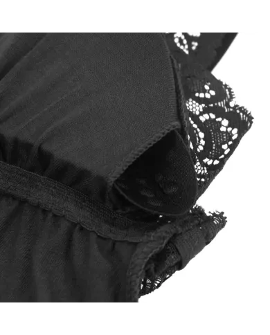 SUBBLIME - TEDDY DÉTAIL DENTELLE FLORALE NOIR L/XL