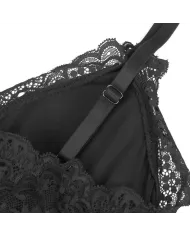 SUBBLIME - TEDDY DÉTAIL DENTELLE FLORALE NOIR L/XL