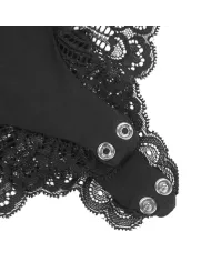 SUBBLIME - TEDDY DÉTAIL DENTELLE FLORALE NOIR L/XL