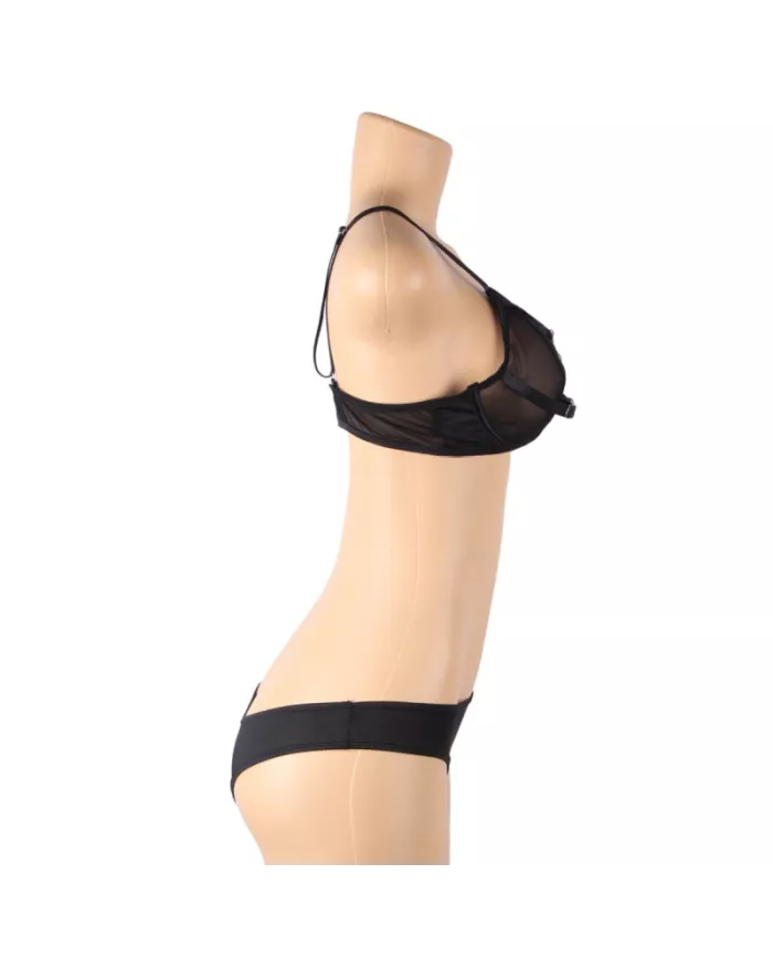 SUBBLIME - ENSEMBLE DEUX PIÈCES DE SOUTIEN-GORGE TRANSPARENT ET BANDES S/M SUBBLIME - ENSEMBLE DEUX PIÈCES DE SOUTIEN-GORGE TRANSPARENT ET BANDES S/M