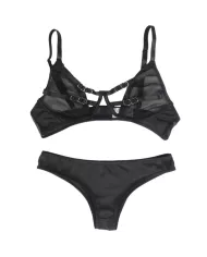 SUBBLIME - ENSEMBLE DEUX PIÈCES DE SOUTIEN-GORGE TRANSPARENT ET BANDES S/M SUBBLIME - ENSEMBLE DEUX PIÈCES DE SOUTIEN-GORGE TRANSPARENT ET BANDES S/M