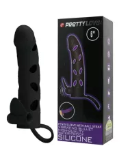 PRETTY LOVE - HOUSSE EN SILICONE AVEC VIBRATION 15.2 CM