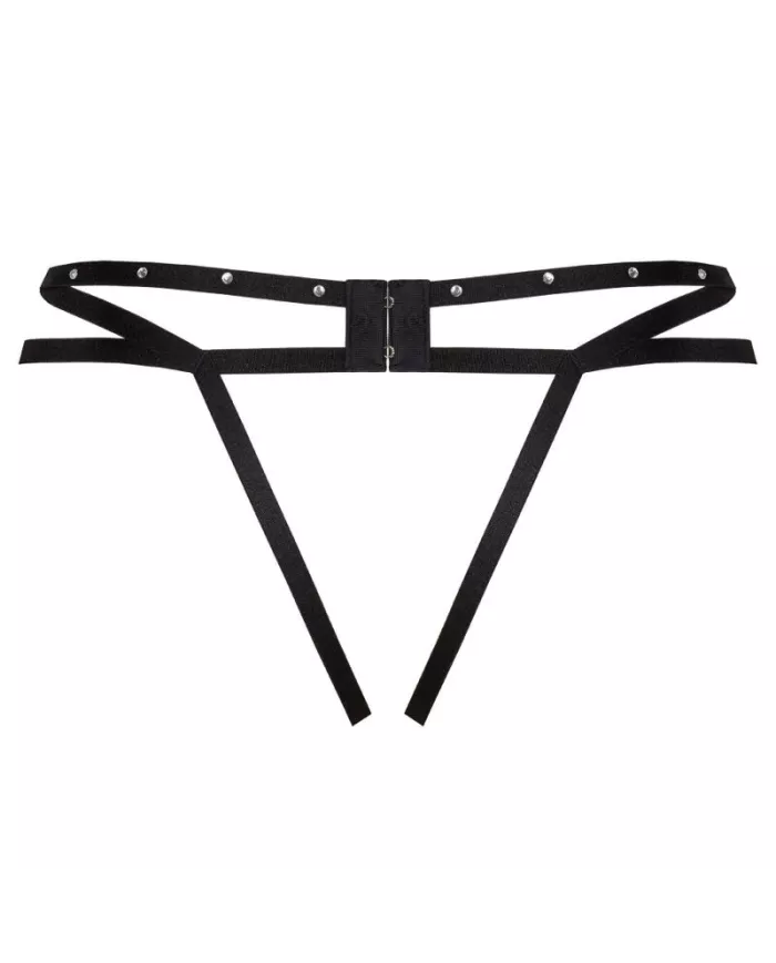 LIVCO CORSETTI FASHION - STRING NOMADE SANS CROTCHLESS NOIR