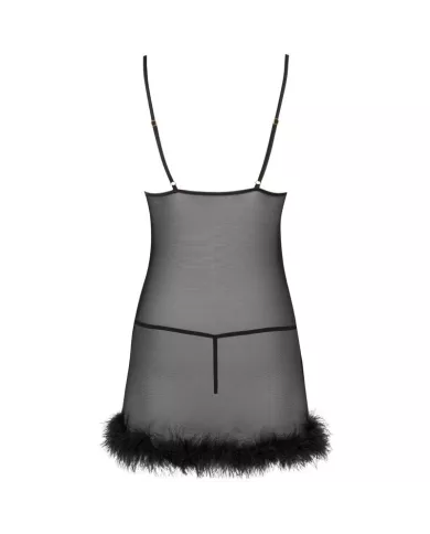 LIVCO CORSETTI FASHION - ENSEMBLE ZERUNAM BABYDOLL + STRING NOIR