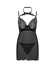 LIVCO CORSETTI FASHION - ENSEMBLE BINELLA BABYDOLL + THONG NOIR