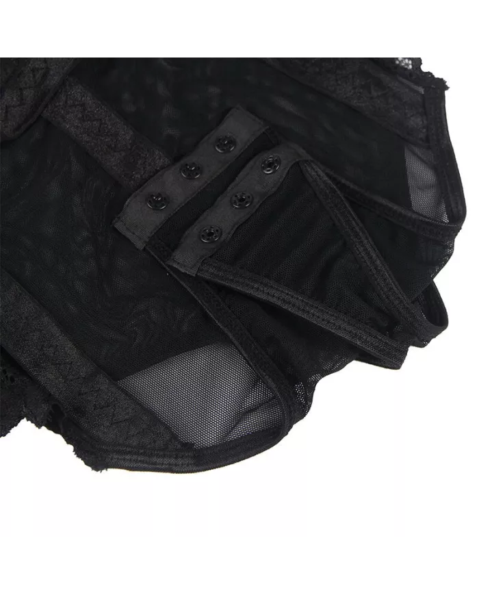 SUBBLIME - TEDDY AVEC JARRETIÈRE DÉTAIL POITRINE NOIR L/XL SUBBLIME - TEDDY AVEC JARRETIÈRE DÉTAIL POITRINE NOIR L/XL