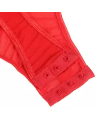 SUBBLIME - TEDDY AVEC JARRETIÈRE DÉTAIL POITRINE ROUGE L/XL