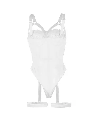 SUBBLIME - TEDDY AVEC JARRETIÈRE DÉTAIL POITRINE BLANC L/XL