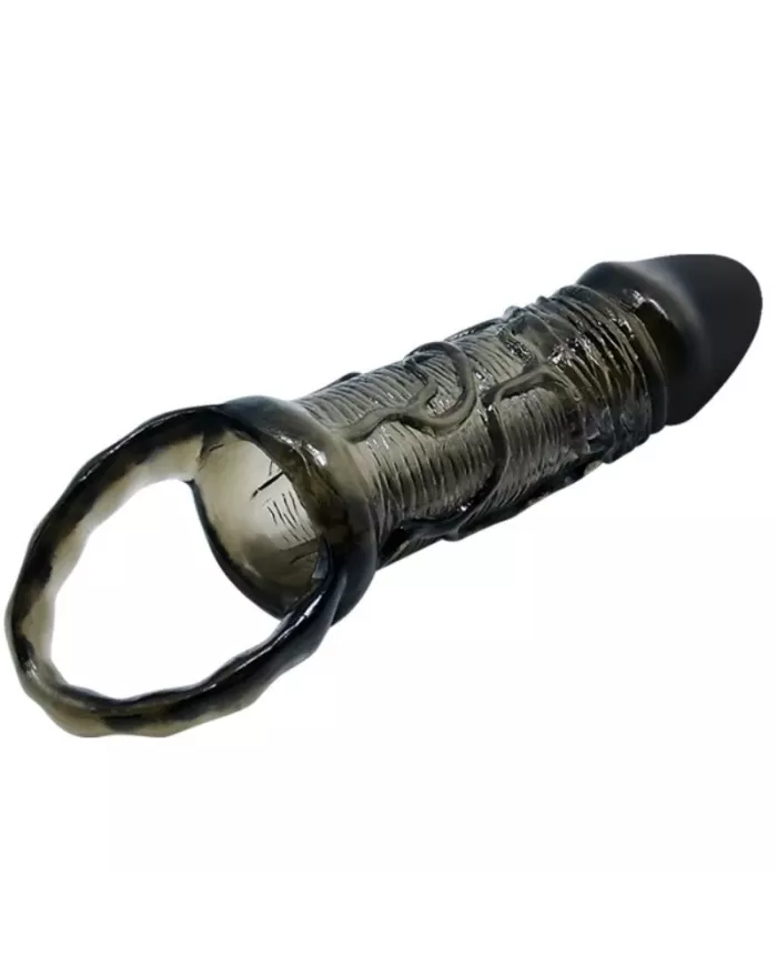 BAILE - HOUSSE DEXTENSION DE PÉNIS AVEC SANGLE POUR TESTICULES NOIR 13.5 CM BAILE - HOUSSE DEXTENSION DE PÉNIS AVEC SANGLE POUR TESTICULES NOIR 13.5 CM