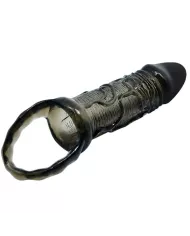 BAILE - HOUSSE DEXTENSION DE PÉNIS AVEC SANGLE POUR TESTICULES NOIR 13.5 CM BAILE - HOUSSE DEXTENSION DE PÉNIS AVEC SANGLE POUR TESTICULES NOIR 13.5 CM