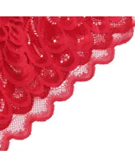 SUBBLIME - BABYDOLL EN SATIN AVEC DENTELLE ROUGE L/XL SUBBLIME - BABYDOLL EN SATIN AVEC DENTELLE ROUGE L/XL