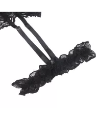 SUBBLIME - TEDDY AVEC JARRETIÈRE AVEC DÉTAIL DENTELLE ET BANDES NOIR L/XL SUBBLIME - TEDDY AVEC JARRETIÈRE AVEC DÉTAIL DENTELLE ET BANDES NOIR L/XL