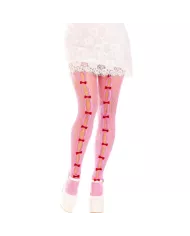 LEG AVENUE - BAS AVEC OUVERTURES COEUR & NOEUDS ROSE LEG AVENUE - BAS AVEC OUVERTURES COEUR & NOEUDS ROSE
