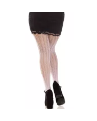 LEG AVENUE - BAS AVEC OUVERTURES COEUR & NOEUDS BLANCS