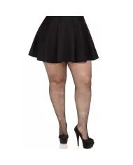 LEG AVENUE - BAS MAILLE CRISTALLISÉE NOIR GRANDE TAILLE LEG AVENUE - BAS MAILLE CRISTALLISÉE NOIR GRANDE TAILLE