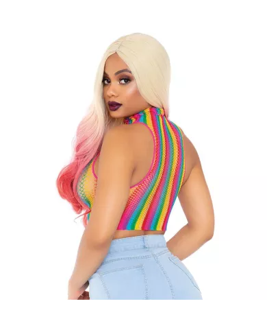 LEG AVENUE - HAUT EN FILET MULTICOLORE LEG AVENUE - HAUT EN FILET MULTICOLORE