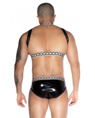 Ensemble sexy deux pièces noir et blanc - J Lingerie