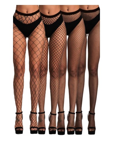 Pack 4 collants résille
