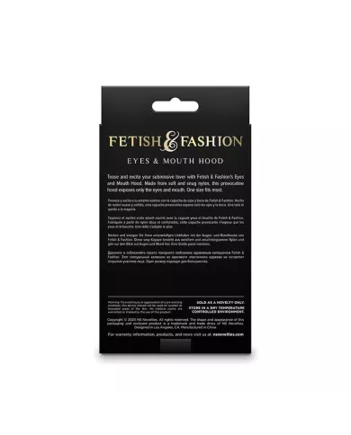 NS NOVELTIES - FETISH & FASHION CAGOULE YEUX ET BOUCHE NYLON NOIR