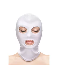 NS NOVELTIES - FETISH & FASHION CAGOULE YEUX ET BOUCHE NYLON BLANC