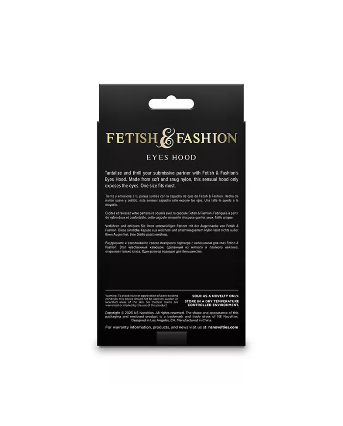 NS NOVELTIES - FETISH & FASHION CAGOULE YEUX NYLON NOIR NS NOVELTIES - FETISH & FASHION CAGOULE YEUX NYLON NOIR