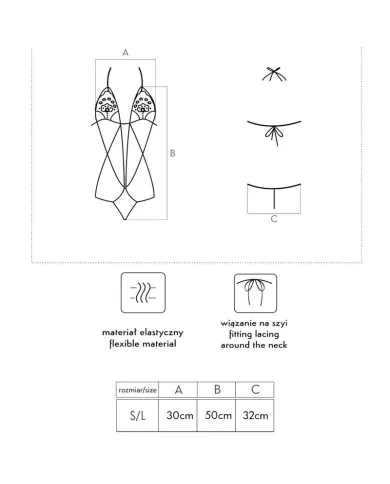 LIVCO CORSETTI FASHION - LUISINA LC 20217 BODY NOIR TAILLE UNIQUE