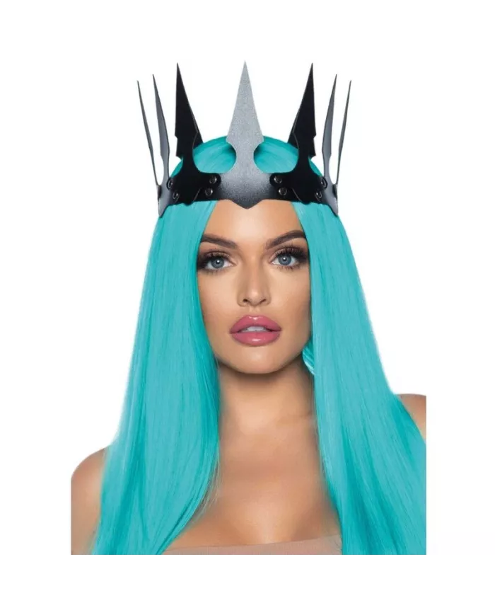 LEG AVENUE - COURONNE MALÉFIQUE EN CUIR SYNTHÉTIQUE AVEC CLOUS NOIR