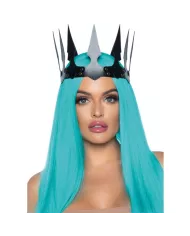 LEG AVENUE - COURONNE MALÉFIQUE EN CUIR SYNTHÉTIQUE AVEC CLOUS NOIR