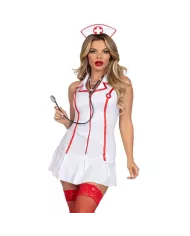 LEG AVENUE - COSTUME D'INFIRMIÈRE EN CHEF BLANC S/M LEG AVENUE - COSTUME D'INFIRMIÈRE EN CHEF BLANC S/M