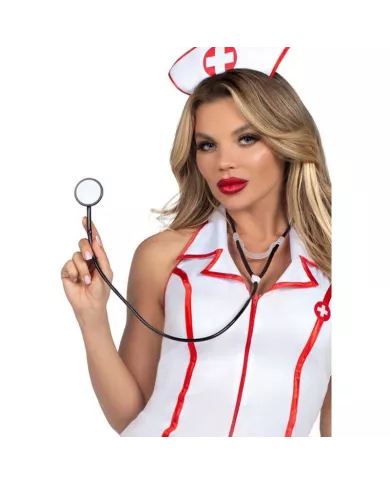 LEG AVENUE - COSTUME D'INFIRMIÈRE EN CHEF BLANC S/M LEG AVENUE - COSTUME D'INFIRMIÈRE EN CHEF BLANC S/M