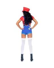 LEG AVENUE - COSTUME SEXY MARIO BROS ROUGE/BLEU M