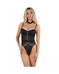 LIVCO CORSETTI FASHION - PEIGNOIR + CHEMISE + STRING MELISENDA CF 1709 NOIR S