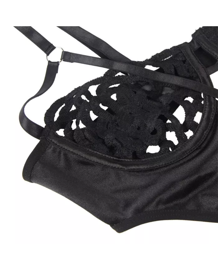 SUBBLIME - 954055 BODY SEXY EN DENTELLE NOIR S/M