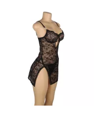 SUBBLIME - 954185 BABYDOLL EN DENTELLE À BRETELLES RÉGLABLES NOIRE S/M SUBBLIME - 954185 BABYDOLL EN DENTELLE À BRETELLES RÉGLABLES NOIRE S/M