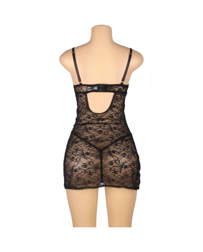 SUBBLIME - 954185 BABYDOLL EN DENTELLE À BRETELLES RÉGLABLES NOIRE S/M SUBBLIME - 954185 BABYDOLL EN DENTELLE À BRETELLES RÉGLABLES NOIRE S/M