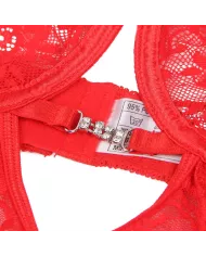 SUBBLIME - 954208 BABYDOLL EN DENTELLE À BRETELLES RÉGLABLES ROUGE S/M SUBBLIME - 954208 BABYDOLL EN DENTELLE À BRETELLES RÉGLABLES ROUGE S/M