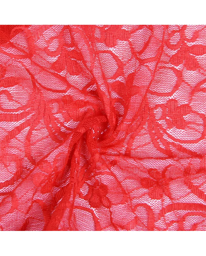 SUBBLIME - 954208 BABYDOLL EN DENTELLE À BRETELLES RÉGLABLES ROUGE S/M SUBBLIME - 954208 BABYDOLL EN DENTELLE À BRETELLES RÉGLABLES ROUGE S/M