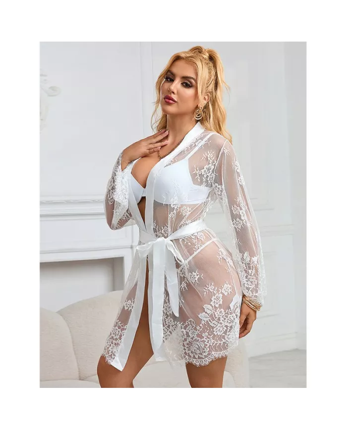 SUBBLIME - 954376 CHEMISE DE NUIT À MANCHES LONGUES À MOTIF FLORAL BLANC L/XL SUBBLIME - 954376 CHEMISE DE NUIT À MANCHES LONGUES À MOTIF FLORAL BLANC L/XL