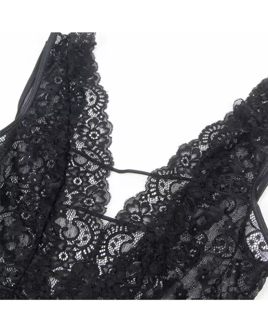 SUBBLIME - 954390 BODY SEXY AVEC PORTE-JARRETELLES NOIR L/XL