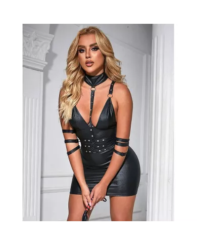 SUBBLIME - 954413 BODY BONDAGE EN CUIR NOIR L/XL