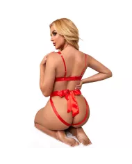 SUBBLIME - 954468 BODY SEXY AJOURÉ AVEC NOEUD ROUGE S/M SUBBLIME - 954468 BODY SEXY AJOURÉ AVEC NOEUD ROUGE S/M