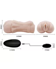 CRAZY BULL - MASTURBADEUR VAGIN PEAU D'EAU AVEC BALLE VIBRANTE 2 CRAZY BULL - MASTURBADEUR VAGIN PEAU D'EAU AVEC BALLE VIBRANTE 2