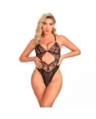 SUBBLIME - 955229 BODY TRANSPARENT AVEC DENTELLE CREUSE NOIR L/XL SUBBLIME - 955229 BODY TRANSPARENT AVEC DENTELLE CREUSE NOIR L/XL