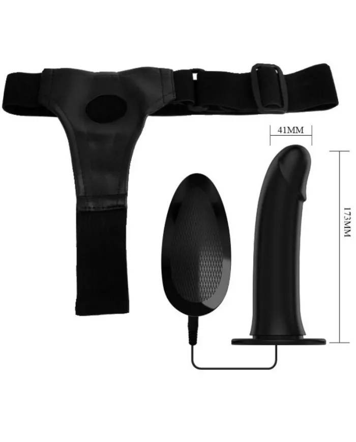 PRETTY LOVE - VITO STRAP ON AVEC GODE CREUX ET VIBRATION 17.3 CM PRETTY LOVE - VITO STRAP ON AVEC GODE CREUX ET VIBRATION 17.3 CM