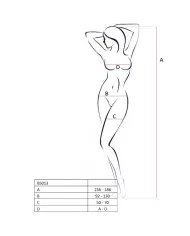 PASSION - FEMME BS013 BODYSTOCKING NOIR TAILLE UNIQUE