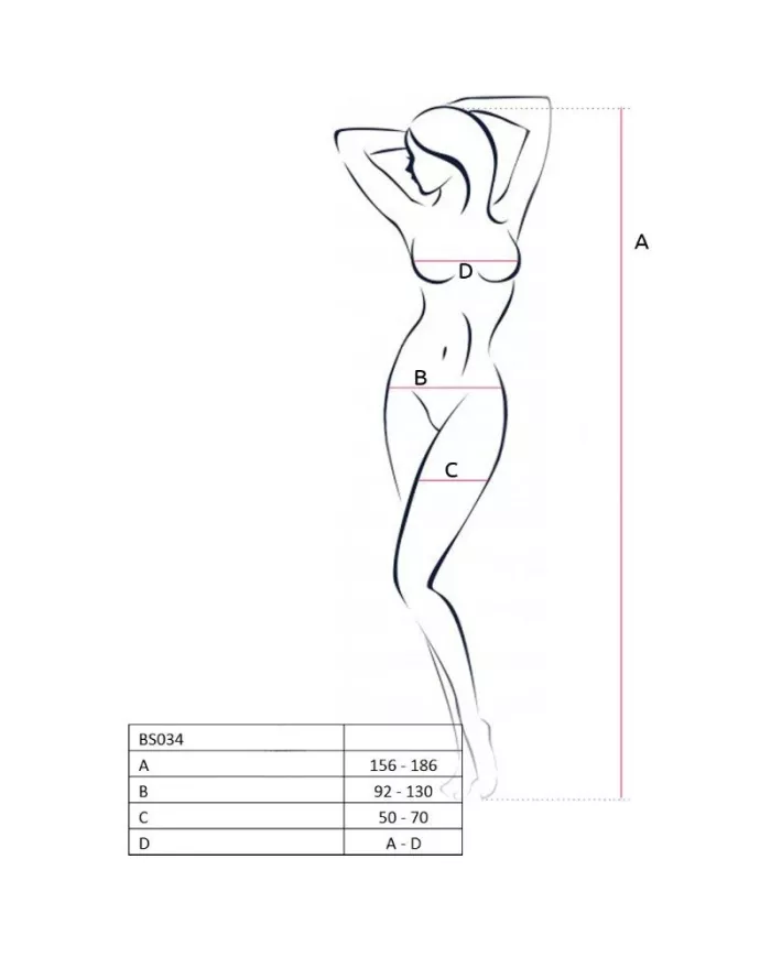PASSION - FEMME BS034 BODYSTOCKING BLANC TAILLE UNIQUE PASSION - FEMME BS034 BODYSTOCKING BLANC TAILLE UNIQUE